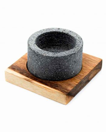 Mortero enn base cuadrada Madera de pino