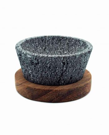 Mortero grande cónico en base redonda Madera de parota